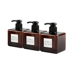 MONACO OLIVE 飯店式現代洗髮精潤絲精清潔劑補充瓶 250ml, 3個, 棕色