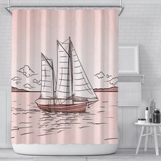 노르딕 심플 욕실 샤워커튼 타입22 L64, 1개