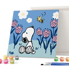 아이러브페인팅 피너츠 DIY PAINTING 25 x 25 cm, 스누피 꽃향기, 1개