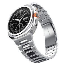 Spigen Galaxy Watch 翼型高級316L金屬時尚錶帶 AMP08823, 銀, 1個