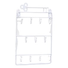 長方形多用途鐵製掛鉤 YT_RA1138, 白色, 1個