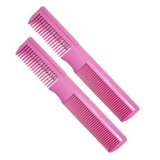 Hair Best 彩色人造皮革剪髮梳, 2個, 粉紅色