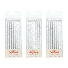 your Candle 魔術派對蠟燭 不會熄滅的生日蠟燭 可重複點燃 含亮粉 8入, 混合顏色, 3個