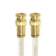 Soltop 韓國產 Gold BNC to BNC TV 同軸電纜 白色, SOLTOP-591