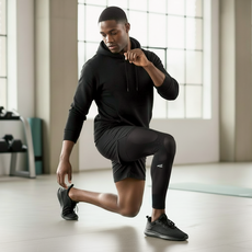 ENERSKIN NEW E75 壓力護腿套 單個 右側, 黑色, 1個