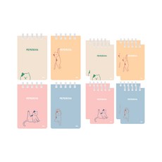 ibis 合紙上翻筆記本 4款 x 3入組 隨機出貨, 米色 + 黃色 + 粉紅色 + 藍色, 1套