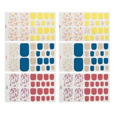 마켓감성 큐트 패턴 패디 스티커 3종 세트, no.1, 2세트