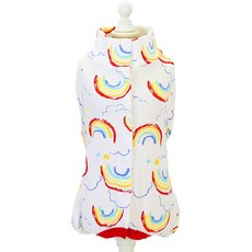 多樣圖案舒適家居服風格狗狗連身衣, 彩虹, 1個