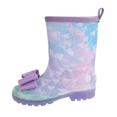 Barbie 女童蝴蝶結印花雨鞋 BBTW79S02