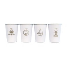 닥터캠프 아일랜드 캠핑 컵 4종 세트, 화이트, 1세트