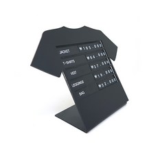 브이엠디 픽토 그레이스 가격표시대 영문, 투명 + 무광블랙, 1개