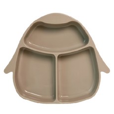 CHOUCHOUATTI 嬰幼兒副食品矽膠吸盤餐盤, 棕色, 1個, 單品