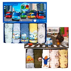 CL STORY 男孩童小巴士TAYO三角內褲 5入+天才麵包理髮師三角內褲 5入