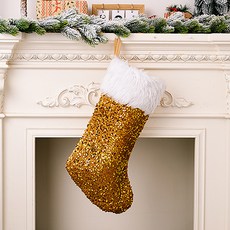 閃亮聖誕襪禮物袋, 黃色