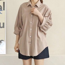 비나인 여성용 브루틀 셔링 셔츠