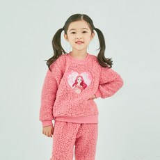 Secret Jouju 女童貝殼羊羔絨大學T上下套裝