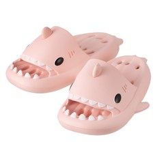 CARET 男女通用鯊魚造型浴室拖鞋, 1組, 粉色