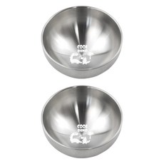 kitchen U 兒童用Cool Dino不鏽鋼雙層大碗, 單一顏色, 2個