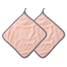 Home with me 柔軟抹布 橘色, 2個