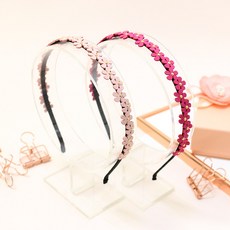 Ludi花朵毛氈髮帶2入組