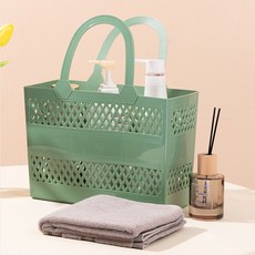 Monde Spot 方形舒適浴室沐浴籃 YY57543, 綠色