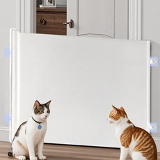 딩동펫 반려동물 현관 다용도 롤링 슬라이드 가림막 안전문, 화이트, 1개