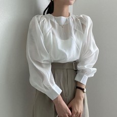 I'M MONG 女款Spri法式簡約圓領襯衫