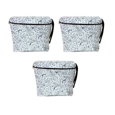 多功能防水尿布收納袋 3入, 花叢款