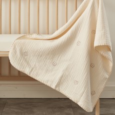 lolbaby 孩童皺紗雪紡6層紗布毯, 白老虎