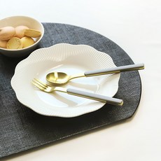 Bogen Armand 金色茶匙+茶叉組 灰色, 1套, 茶匙 + 茶叉