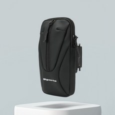 Parajuni 戶外跑步自行車手機收納健身裝備臂包 HJ0629, 1個, 黑色