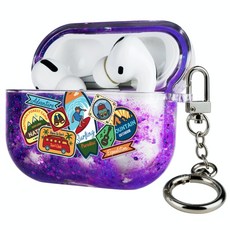 JUST4YOU 데코 블링 아쿠아 에어팟 프로 케이스, 욜로