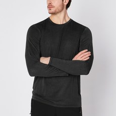 Arco 男士頸帶彈力酷圓形長袖 T恤
