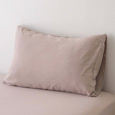 SCOHOME 素色水洗枕頭套+枕芯組, The The 米色