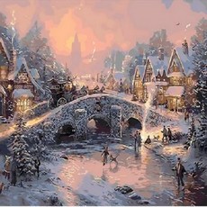 PIPO DIY 數字油畫套組 冬季主題系列 40 x 50 cm Q2083, 混色, 1個