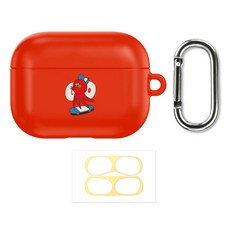 GOOSPERY Noishin AirPods Pro 硬殼保護套, 滑板章魚(保護殼), 隨機出貨(貼紙), 單一商品