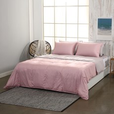 라셀렌 헝가리 거위털 다운 70% 알러지케어 구스이불 봄여름용 220g, 핑크