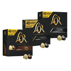 로르 캡슐커피 네스프레소호환 인텐소팩 포르짜 5.2g x 40p + 리스트레또 5.2g x 40p + 오닉스 5.2g x 40p, 1세트, 1개, 40개입