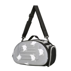 콤비펫츠 반려동물 EVA 이동가방, 여우패턴 그레이, 1개