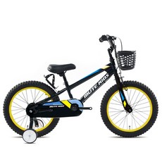 뮤트 아동용 지오닉스 뮤트키즈 18 보조바퀴 자전거, 블랙 + 블루 + 옐로우, 123cm, 1개