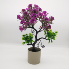 소울리치 예쁜 장미 분재형 조화, 퍼플, 1개