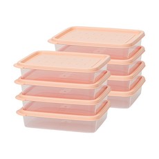 EASY&FREE Easy Keep 冷凍庫整理保鮮盒 蜜桃色 1000ml, 1個, 8個
