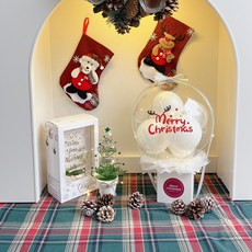 LOVELY FARM LED聖誕魔術氣球 + 壓克力樹套組, 15 麋鹿聖誕 + 1白色