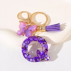 I&G Market 美麗紫色字母週邊掛飾 Q, 1個, 混合色