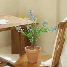 센트바스켓 설유화 조화 + 화분 세트, 블루, 1세트