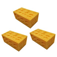 KimYongSuk 起司洗車海綿, 3個, 黃色