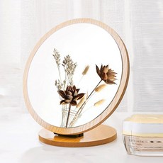 Heuimi Mall kk123 木質立式桌上化妝鏡 b, 米色
