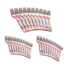 派對嗨 居家派對鍍鉻叉子 10個, 玫瑰金, 3組