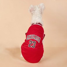 Lanboer 中大型犬芝加哥網眼T恤, 紅色