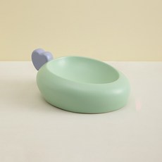 파스텔펫 반려동물 캐롯 세라믹 식기 FREE, 그린, 1개
